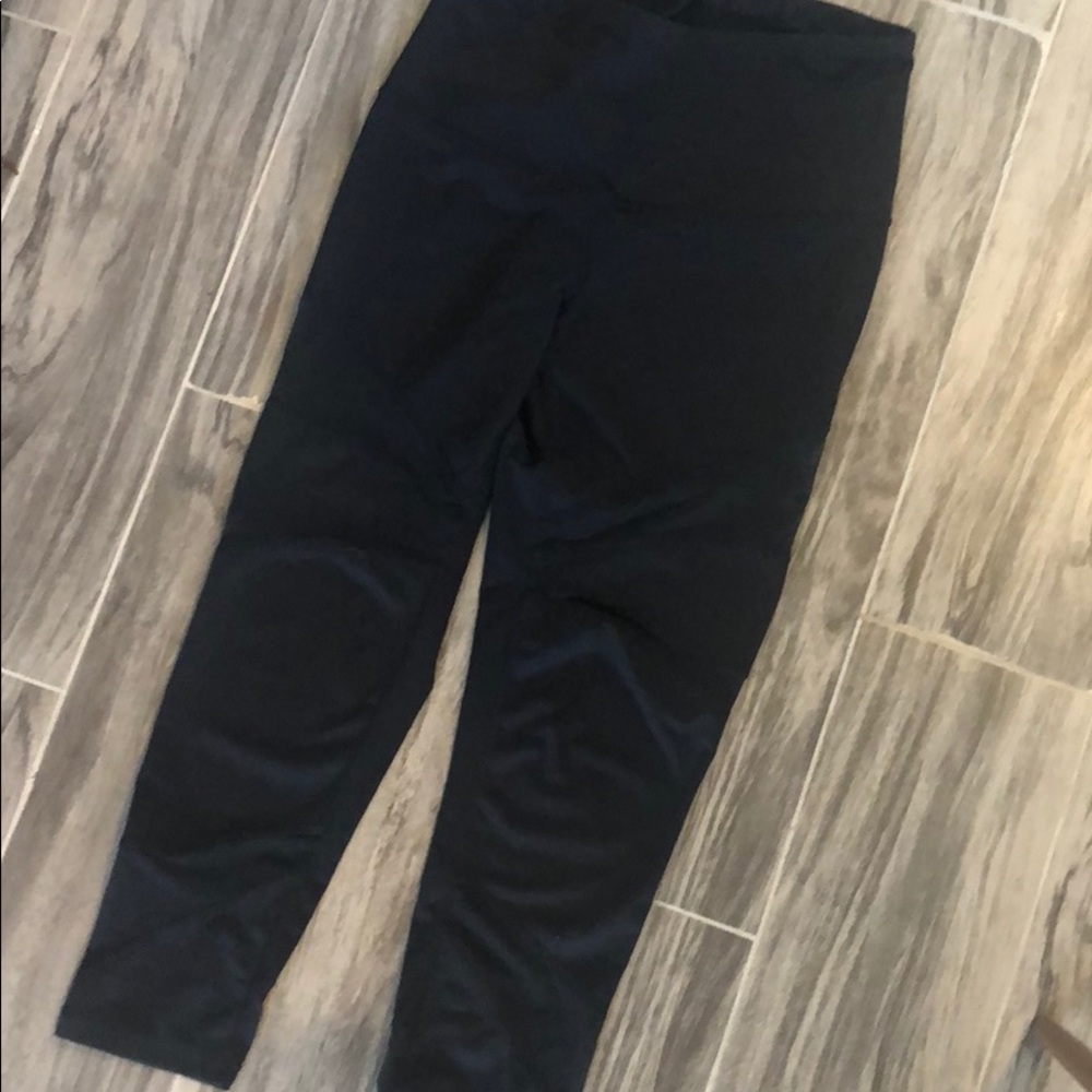 Zella Mesh Detail Crop Leggings, High Waist